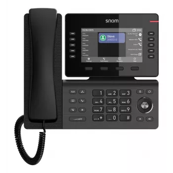 IP telefonas Snom D815WB Juoda — 5 colių IPS ekranas, Gigabit Ethernet, Wi‑Fi 802.11n/ac, PoE, Bluetooth