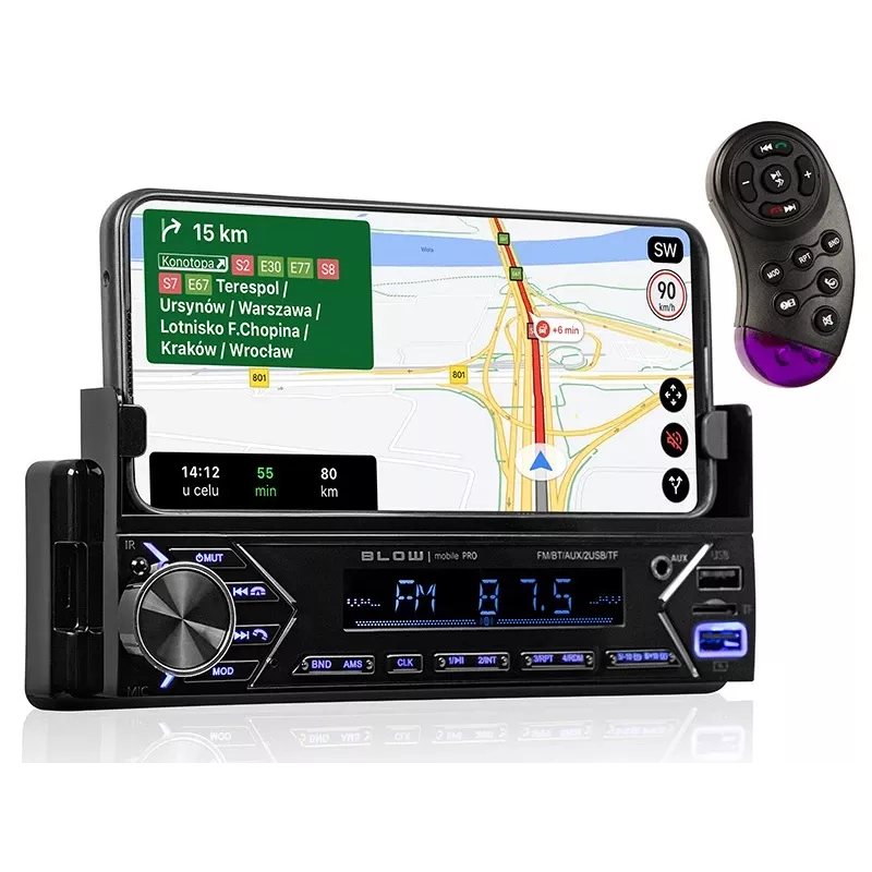Radijas BLOW MOBILE PRO 1DIN Holder SMART