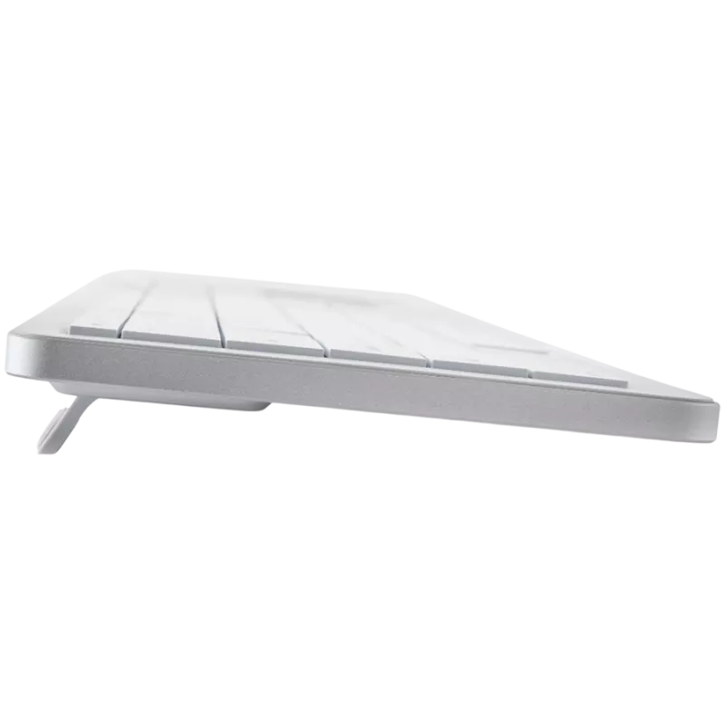 Belaidė klaviatūra CLEVETURA CLVX 1 Touch-On-Keys AI — ANSI US Mac išdėstymas, žirkliniai jungikliai, aliuminio korpusas, interaktyvus RGB