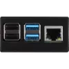 Aliumininis korpusas Raspberry Pi 4 B, JYT RB-AlucaseP4+01B, juodos spalvos