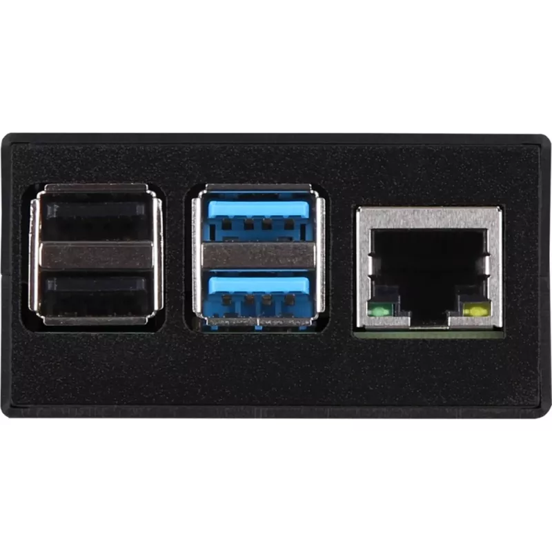Aliumininis korpusas Raspberry Pi 4 B, JYT RB-AlucaseP4+01B, juodos spalvos
