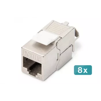 Digitus CAT 6A Keystone modulis ekranuotas, be įrankių montuojamas modulis, 8 vnt.