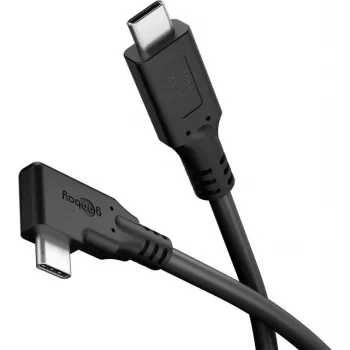 Goobay USB-C laidas 90° 1 m juodas - 60 W 5 Gbit/s maitinimo tiekimas (79421)