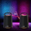 Nešiojamas garsiakalbis MANTA SPK330B Otus — Bluetooth, Karaoke, TWS, SUPERBASS, MIC, USB-C (19×19×33,2 cm)