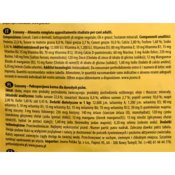 Josera JosiDog Economy 15 Kg Suaugusiųjų su kiauliena, daržovėmis