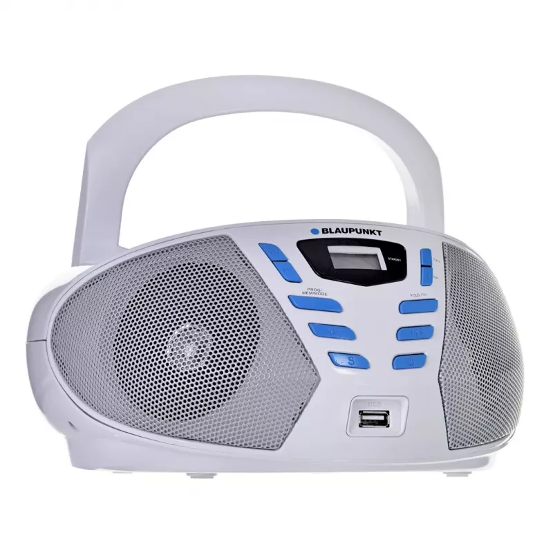 Blaupunkt BB7-WH nešiojama stereo sistema Skaitmeninė 2,4 W FM Pilka MP3 atkūrimas