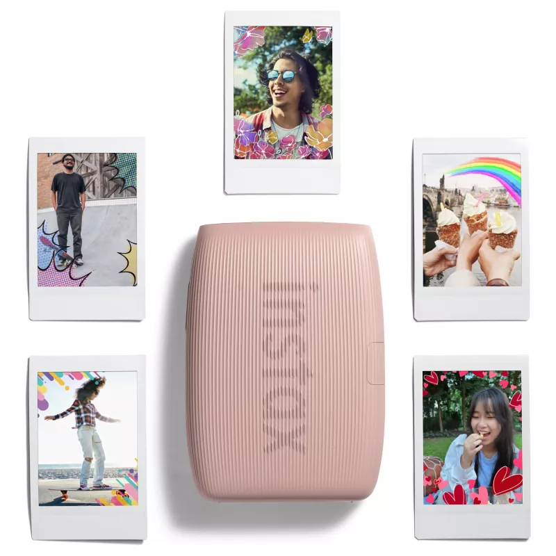 Nuotraukų spausdintuvas Fujifilm Instax Mini Link 3 Pink Bluetooth nešiojamasis momentinis spausdintuvas