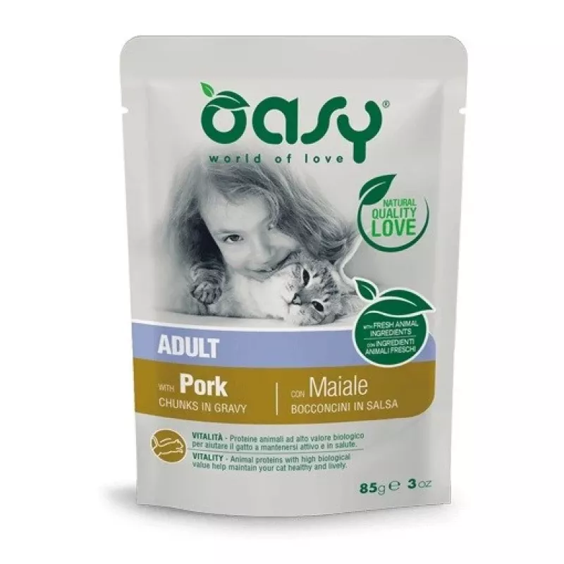 Oasy jautienos gabalėliai padaže suaugusiems šunims 85g