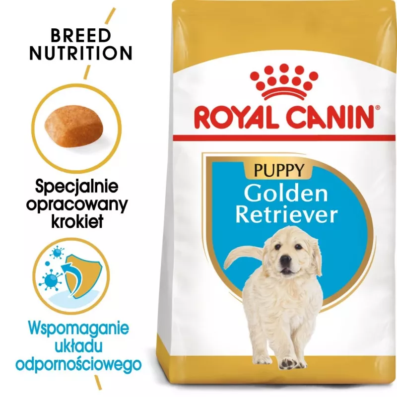 Royal Canin Golden Retriever Junior sausas šunų maistas 12 kg – paukštiena, 29 % baltymų, 16 % riebalų