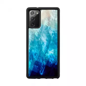 Apsauginis dėklas iKins Samsung Galaxy Note 20 — mėlynas ežeras ir juodas, plonas dangtelis
