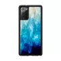 Apsauginis dėklas iKins Samsung Galaxy Note 20 — mėlynas ežeras ir juodas, plonas dangtelis