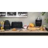 Smeg 50's Style TSF01BLMEU skrudintuvas, 2 riekėms, juodas, nerūdijantis plienas