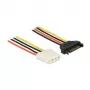 Vidinis maitinimo laidas DeLOCK 60137 0,5 m SATA 15 kontaktų Molex 4 kontaktų