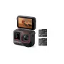 Veiksmo sporto kamera Insta360 Ace Pro 2 — 50 MP, 8K itin didelė raiška (7680×3272), 1/1,3 colio jutiklis, iki 240 kadrų per sekundę, įmontuotas ekranas, „Wi‑Fi“, „MicroSD“, 177,7 g, juoda