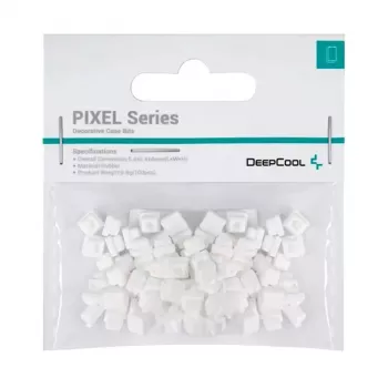 Universalūs guminiai DeepCool PIXEL — 100 vnt. lizdinėje pakuotėje, balti, bendras svoris 9,8 g