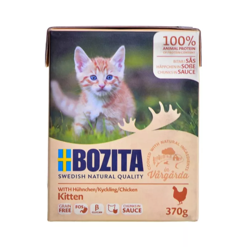 BOZITA Fresh Menu Kitten gabalėliai padaže - šlapias kačių maistas - 370g