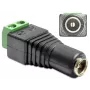 Kabelio adapteris DeLOCK 65485 DC 2.5 x 5.5 mm 2p juoda žalia