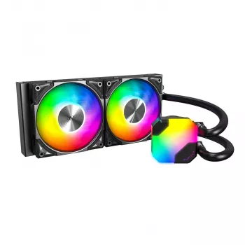 Montech Hyper Flow ARGB 240 mm vientisas skysčio procesoriaus aušintuvas, juodas