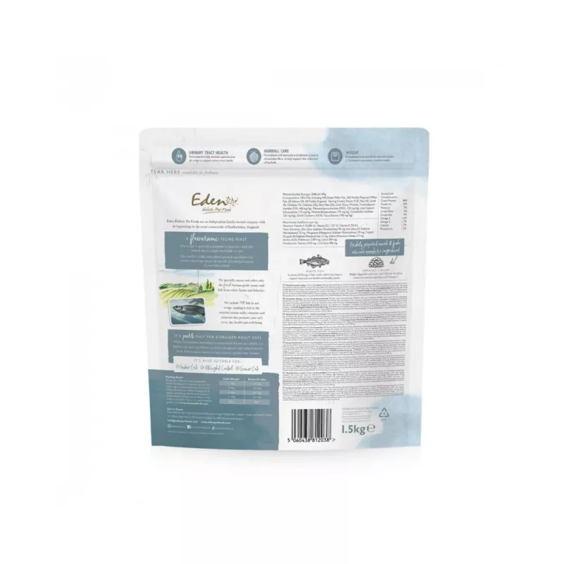 EDEN Balta Fish with Herring Caviar – sausas kačių maistas – 1,5 kg