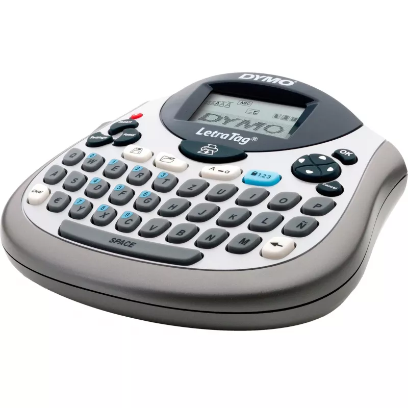 Etikečių spausdintuvas Dymo LetraTag LT-100T su QWERTZ klaviatūra, rankinis terminis etikečių spausdintuvas