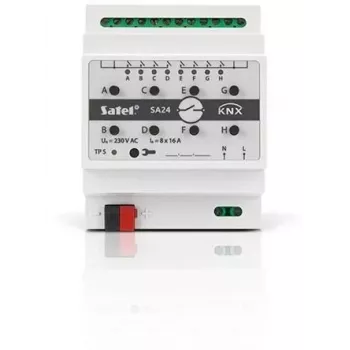 Perjungimo vykdiklis Satel KNX-SA24 8 kanalų montuojamas ant DIN bėgelio 3680 W