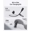 Belaidis magnetinis automobilinis įkroviklis Anker MagGo 15W — Magnetinis 15W Qi greitasis įkrovimas išmaniesiems telefonams, juodas
