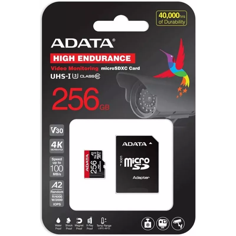 SanDisk - Flash Memory Card - 256 GB - Video Class V30 - UHS-I U3 - microSDXC UHS-I