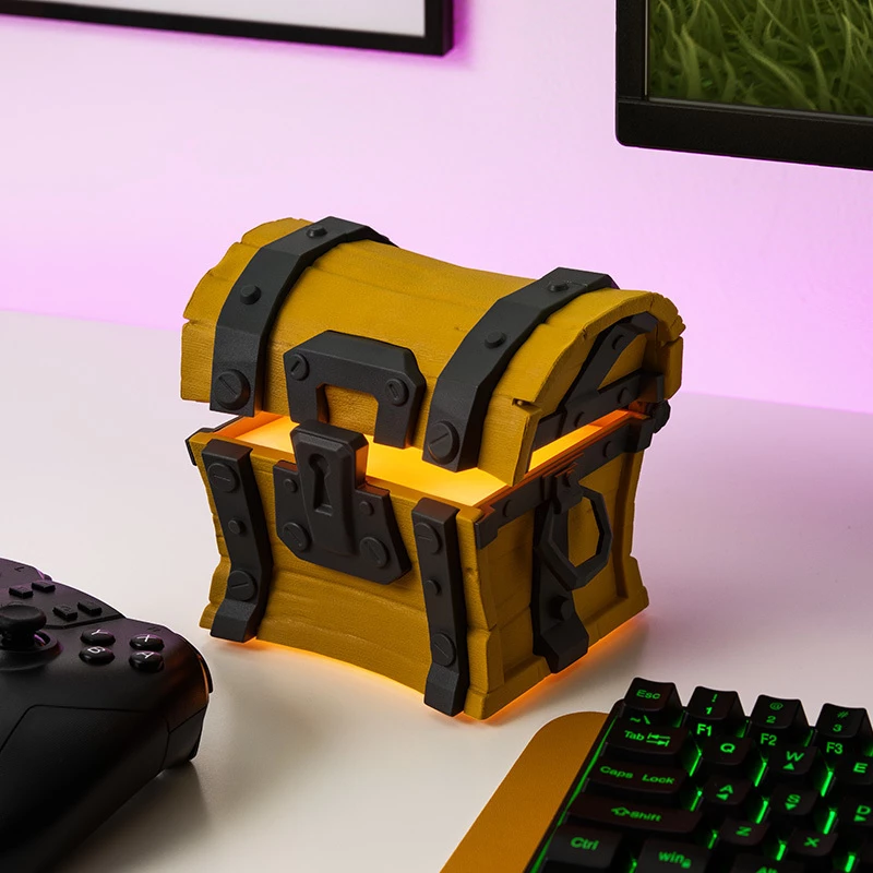 Stalinė lempa Paladone Fortnite Chest Light – teminis LED naujoviškas šviestuvas