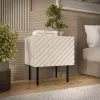 Naktinis staliukas Cama LUCCA, cama meble, 47x40x52 cm, kašmyro spalva, MDF / medžio drožlių plokštė, 2 vnt. rinkinys