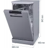 Gorenje GS522E10S indaplovė, E, laisvai pastatoma, plotis 45 cm, 10 vietų nustatymas, pilka
