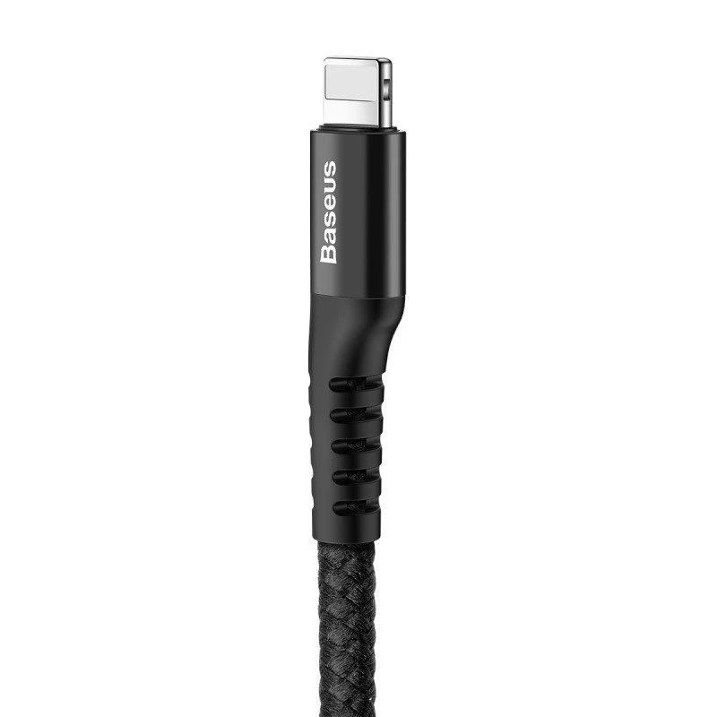 Baseus spyruoklinis laidas Lightning 1m 2A (juodas)