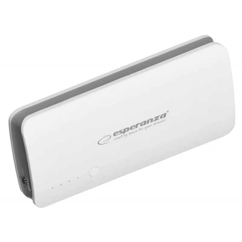 Nešiojamasis įkroviklis Esperanza EMP106WE Radium — 8000 mAh, 3 įrenginių išvestis, Micro-USB įvestis, 5V/2A ir 5V/1.5A/1A išvestys, pilka