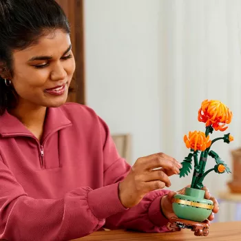 LEGO Icons Gelės chrizantemos statybos rinkinys Kūrybinis modelių rinkinys suaugusiems Statyti dirbtinį augalą Dovana moterims vyrams jai ar jam Namams biurui DE