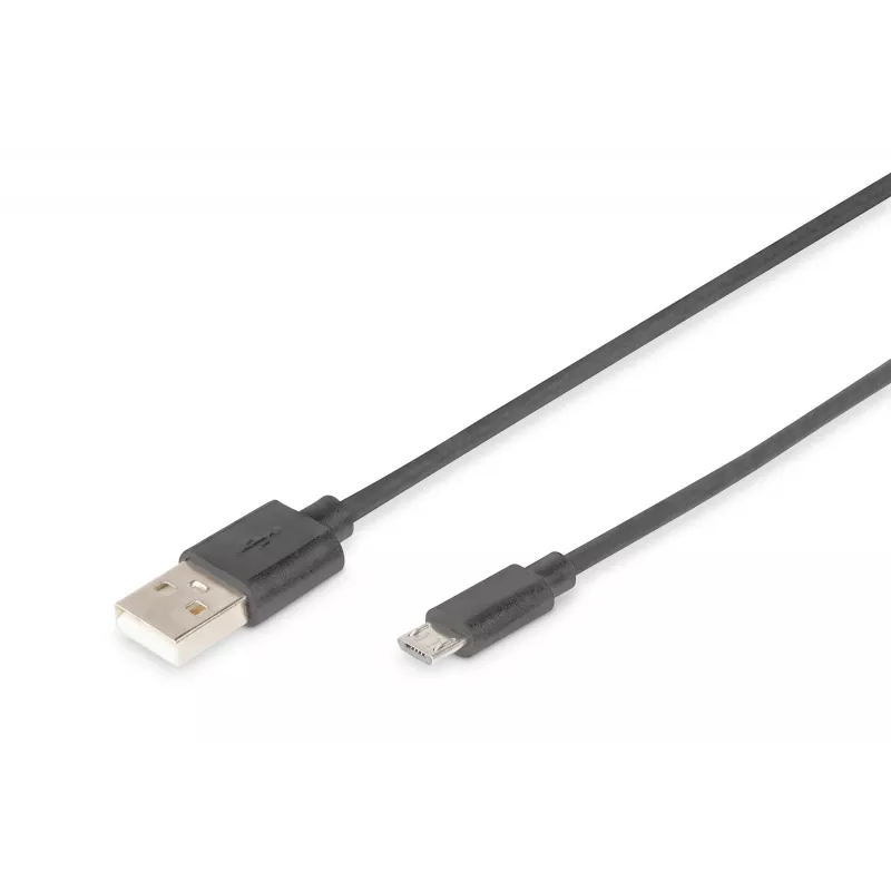 Digitus USB 2.0 jungiamasis laidas [1x USB 2.0 A kištukas - 1x USB 2.0 Micro-B kištukas] 1,80 m juodas Digitus (AK-300127-018-S)