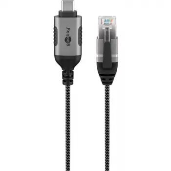 Goobay eterneto kabelis USB-C 3.1 į RJ45 plonas 3 m - jungia maršrutizatorių, modemą arba (74404)