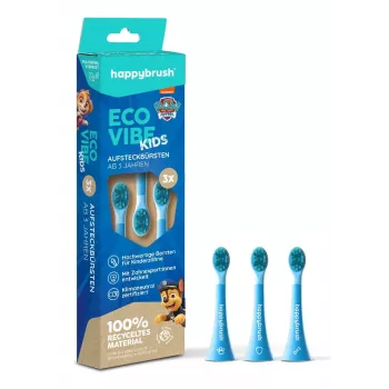 „happybrush EcoVibe Kids Paw Patrol“ keičiamosios šepetėlių galvutės, mėlynos, 3 vnt.