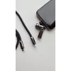 2in1 USB C laidas 1m juodas
