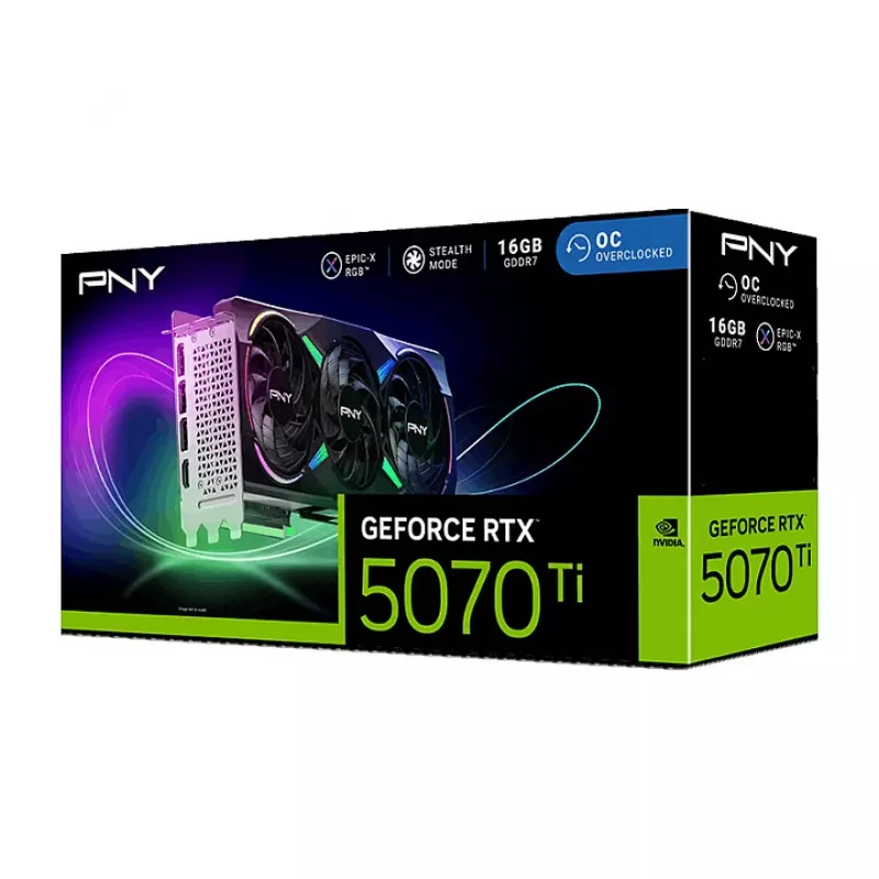 PNY GeForce RTX 5070 Ti EPIC-X RGB 16GB GDDR7 vaizdo plokštė