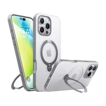 Skaidrus dėklas Torras, skirtas iPhone 16 Pro — UPRO OSTAND SPIN SERIES, plonas lengvas permatomas apsauginis dangtelis