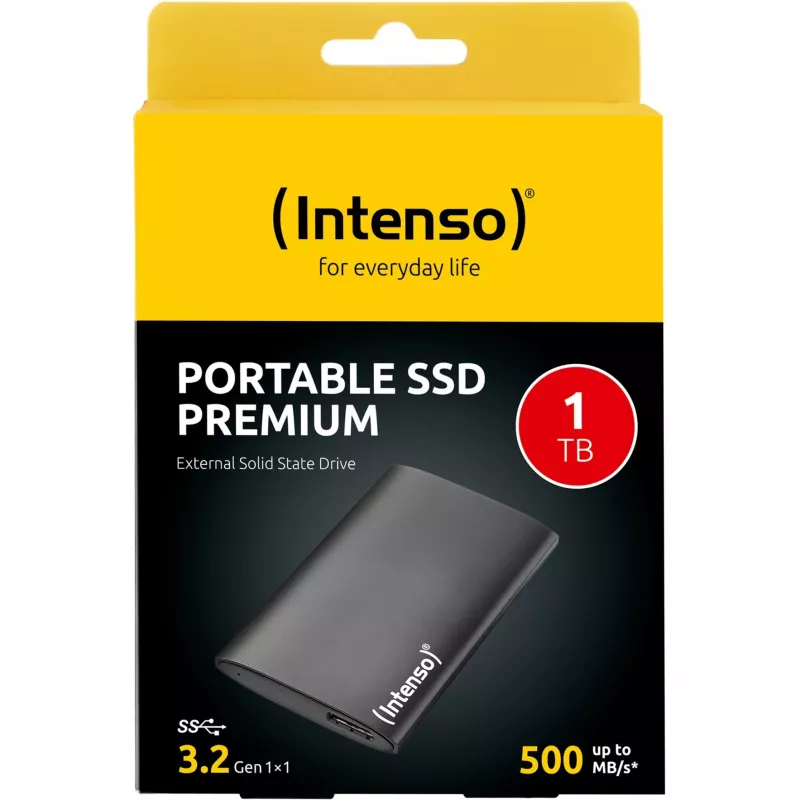 SSD diskas Intenso 1TB 1.8 col. USB Type-A 3.2 Gen 1 3823461