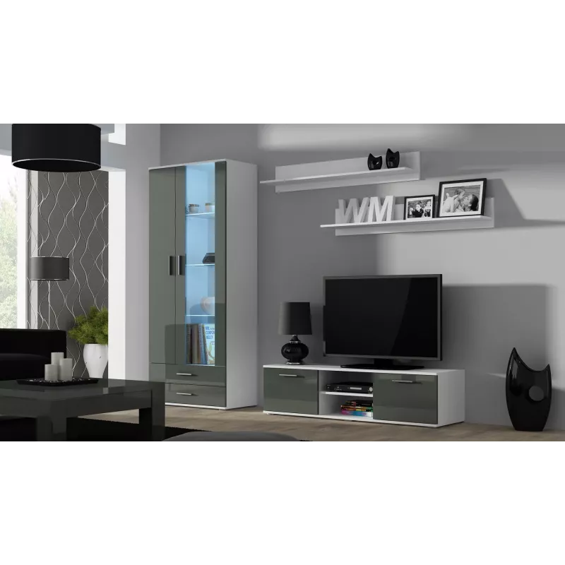 Cama komplektas of two shelves 125cm SOHO baltas matinis