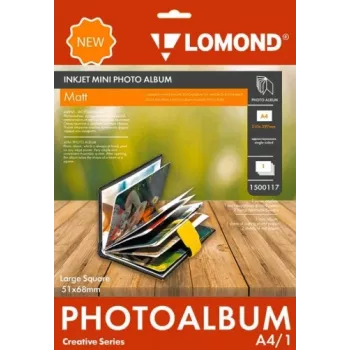 Foto Mini Albumas Lomond Large Square Matte 51×68 mm — talpina mažas nuotraukas, matiniai puslapiai