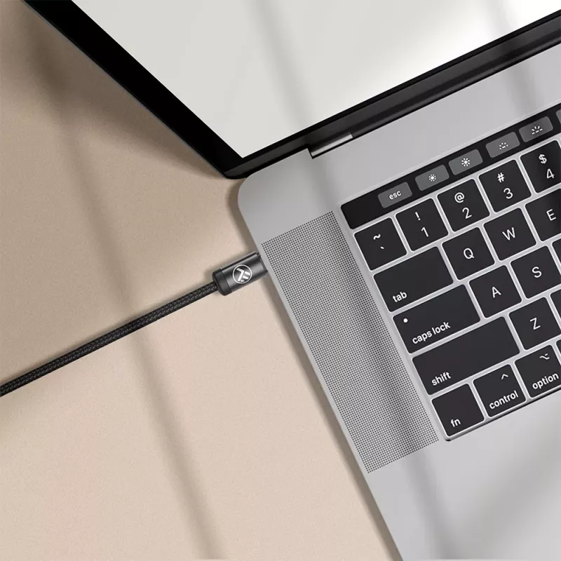 USB-C kabelis Tellur TLL155801 240W 2m juodas – USB-C į USB-C įkrovimo ir duomenų kabelis