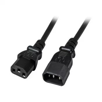 EFB-Elektronik IEC maitinimo prailginimo laidas C14 180° - C13 180°, juodas, 3,0 m, 3 x 1,00 mm² Gamintojas: EFB Elektronik (EK503.3)