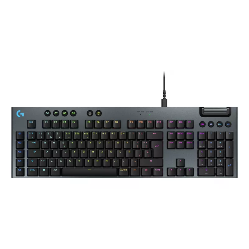 Laidinė mechaninė žaidimų klaviatūra Logitech G915 X Juoda su RGB apšvietimu