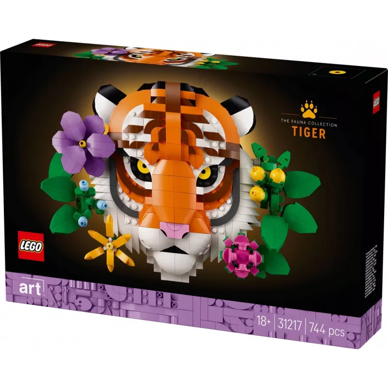 Konstruktorius LEGO Art Fauna Collection Tigras rinkinys 31217 - statomas tigro modelis