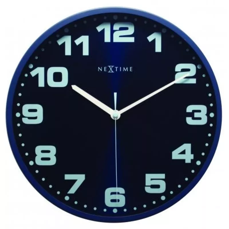 NeXtime klok 3053bl Dash Mėlyna, Ø 35 cm, sieninis, mėlynas