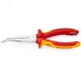 Knipex adatinės nosies replės, ilgis 200 mm, forma 2, 40° srieginės, VDE daugiakomponentės rankenos