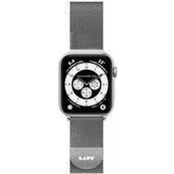 Laut International plieninis kilpinis laikrodžio dirželis 42/44 mm sidabrinis