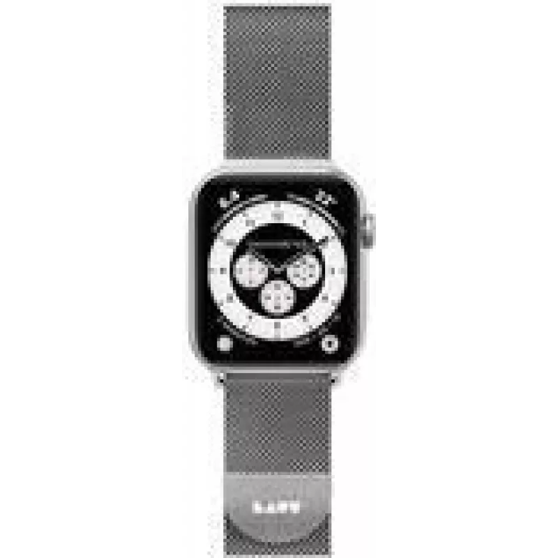 Laut International plieninis kilpinis laikrodžio dirželis 42/44 mm sidabrinis